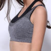 Grey Two-in-one Round Neck Sports Cropped Vest