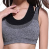 Grey Two-in-one Round Neck Sports Cropped Vest