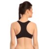 PADDED POLYAMIDE SPORTS BRA IN BLACK